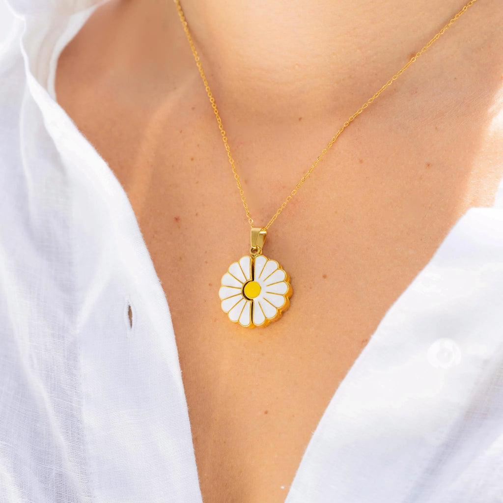 Collier Marguerite Message Personnalisé